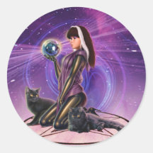 "Black Cats Divination" Stickers