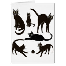 Black Cats Greeting Card