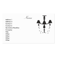 Black Chandelier Business Card Template