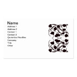 Black cherry blossom swirl business cards
