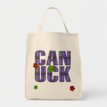 Black Cherry Canuck Plaid Canvas Bag