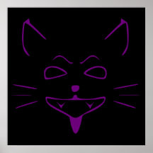 Black "Cheshire Cat" Poster