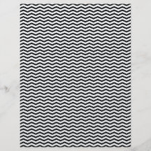 Black Chevron/Zig Zag Scrapbook Paper Full Color Flyer