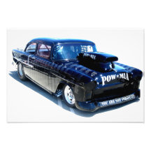 Black Custom Classic POW Car Photo Print