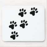 black cute dog paws doggy mouse mat