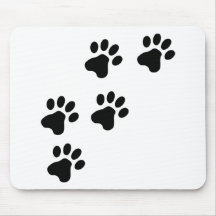 black cute dog paws doggy mouse mat