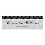 Black Damask Beauty Micro Mini Business Cards