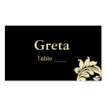 Black Damask Table Place Card Holders Business Card