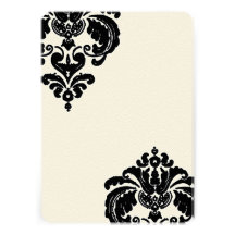 Black Damask Wedding Invitations