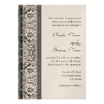 Black Damask Wedding Invitations