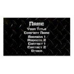 Black Diamond Plate & Screwed Business Card Template