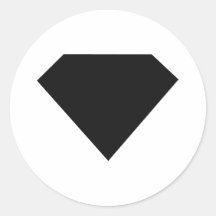 black diamond sparkler round sticker