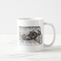 Black Doberman Pinscher Guard Dog Mug