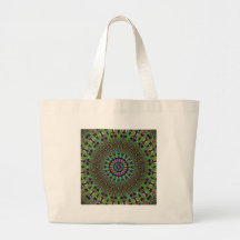 Black Dotted Burst Green Bags