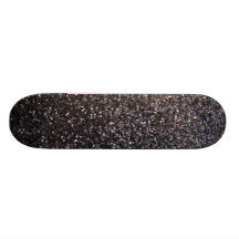 Black faux glitter graphic skate board decks