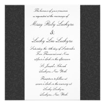 Black Filigree Invitation