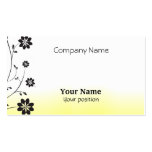 Black Flowers Business Cards