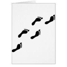black footprints greeting card
