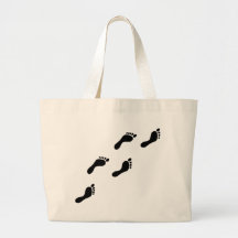 black footprints tote bags