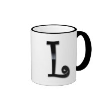 Black Gloss Monogram - L Coffee Mug