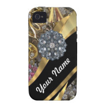 Black & gold bling Case-Mate iPhone 4 covers
