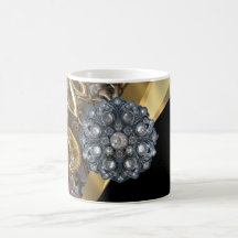 Black & gold bling coffee mugs