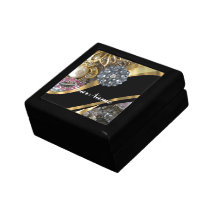 Black & gold bling trinket boxes