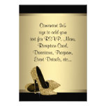 Black Gold High Heels RSVP Custom Invite