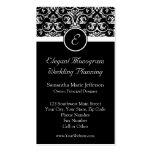 Black Grand Insignia Monogram Business Cards