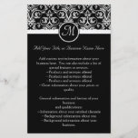 Black Grand Insignia Monogram flyer, program