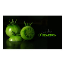 Black Green Tomatoes Chef Restaurant Business Card