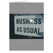 Black & Grey Business As Usual Sign Cards