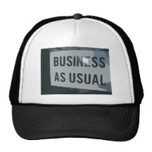 Black & Grey Business As Usual Sign Hat