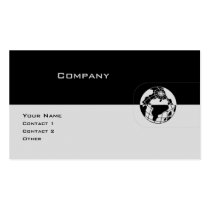 Black & Grey Globe business cards