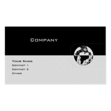 Black & Grey Globe Business Card Template