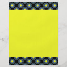 black grey yellow pattern personalized flyer