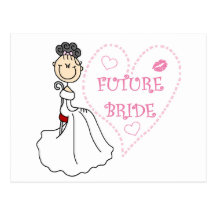 Black Hair Future Bride Tshirts and Gifts Post Card