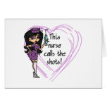 Black Haired Nurse T-shirts and Gifts Cards