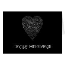 Black Heart. Patterned Heart Design. Cards