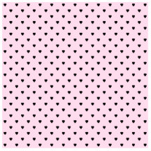 Black Hearts on Pretty Pink. Acrylic Cut Outs