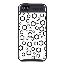 Black Hexagons. Pattern. Cases For iPhone 5