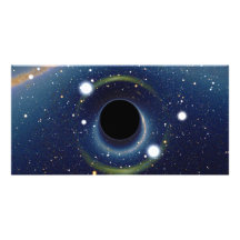 Black hole in front of the Large Magellanic Cloud Personalized Photo Card