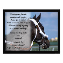 black horse party invite