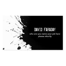 black ink business card