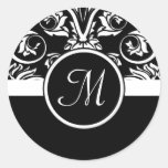 Black Insignia Monogram Envelope Seal Sticker