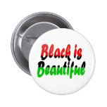 Black is Beautiful Pan-African Flag Pinback Buttons