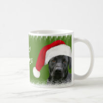 Black lab Christmas mugs