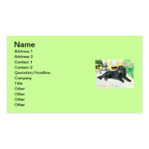 black Labradoodle Business Card Template