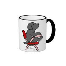 Black Labrador Student 1 Cartoon Mug