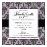 Black Lace Bachelorette Party Invitations